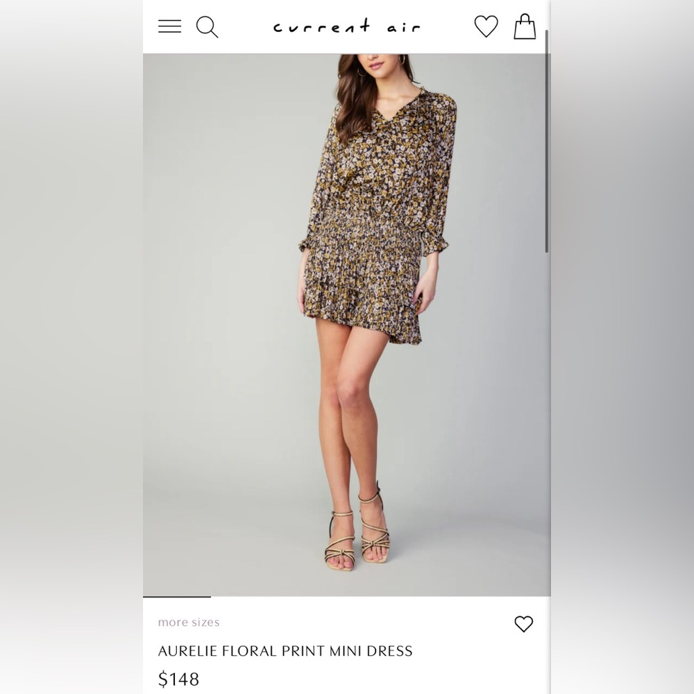 NWOT Anthropologie Current Air AURELIE FLORAL PRINT MINI DRESS RETAIL: $148